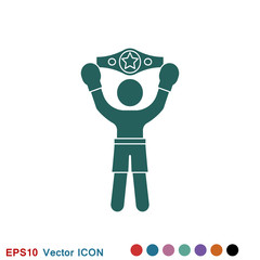 Champion vector icon, flat design for web or mobile app, award symbol.