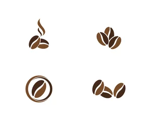 Foto op Plexiglas vector coffee beans template vector icon illustration © indra23_anu