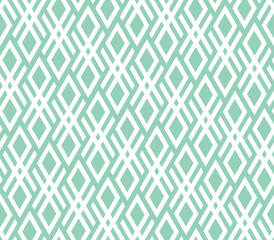 Abstract geometric pattern. A seamless vector background. White and green ornament. Graphic modern pattern. Simple lattice graphic design