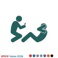 Coach icon, banner coaching concept, vector logo