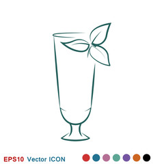 Cocktail icon vector, pictogram isolated on background. Symbol, logo illustration.