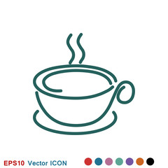 Coffee cup icon. Coffee drink vector symbol stock web illustration.