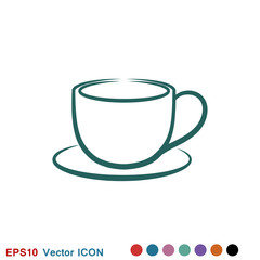 Coffee cup icon. Coffee drink vector symbol stock web illustration.