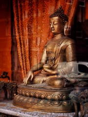 buddha statue in Shop Window 