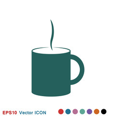 Coffee cup icon. Coffee drink vector symbol stock web illustration.