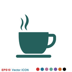 Coffee cup icon. Coffee drink vector symbol stock web illustration.