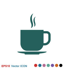 Coffee cup icon. Coffee drink vector symbol stock web illustration.