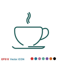 Coffee cup icon. Coffee drink vector symbol stock web illustration.