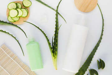 Aloe vera and cucumber with beauty cream
