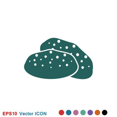 Cookie icon. Biscuit cookie or biscotti vector icon