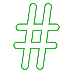 Hashtag icon. Simple element illustration. Hashtag symbol design from Social Media Marketing collection. web and mobile.