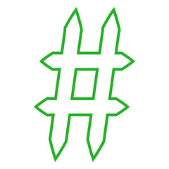 Hashtag icon. Simple element illustration. Hashtag symbol design from Social Media Marketing collection. web and mobile.