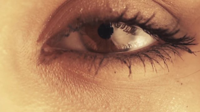 Womans eye close up