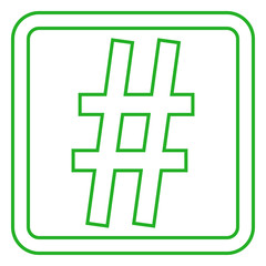 Hashtag icon. Simple element illustration. Hashtag symbol design from Social Media Marketing collection. web and mobile.