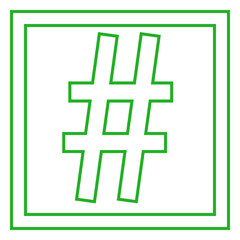 Obraz premium Hashtag signs. Number sign, hash, or pound sign.