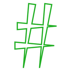 Obraz premium icon. Simple element illustration. Hashtag symbol design from Social Media Marketing collection.