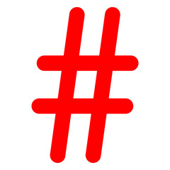 Hashtag icon. Simple element illustration. Hashtag symbol design from Social Media Marketing collection. web and mobile.
