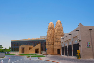 The dovecotes in Katara Cultural Village. Dovecotes are intended to house pigeons or doves. Doha,...