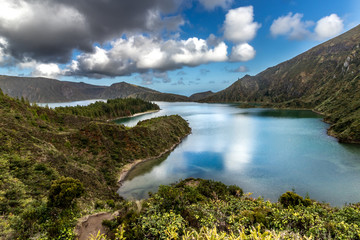 Fototapeta na wymiar Lagoa do Fogo at Sao Miguel, Azores Islands, Portugal