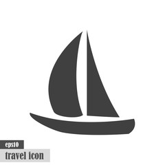 Sailing logo, yacht sports symbol vector icon