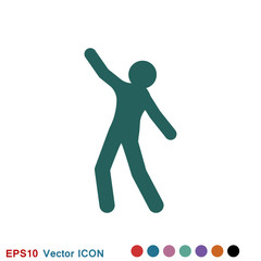 Dancing vector icon. Illustration on background, people dance
