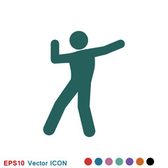 Dancing vector icon. Illustration on background, people dance