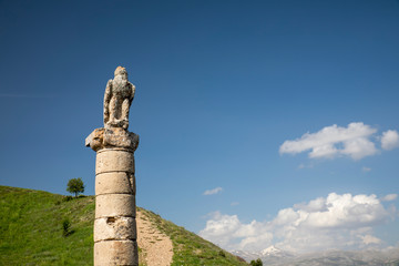 Eagle statue in Mount Nemrut Mountain, Turkey