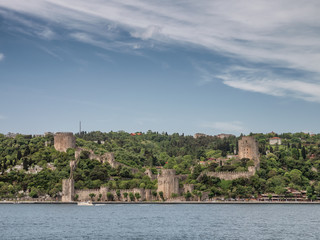 Fototapeta na wymiar Rumeli Hisari fortress citadel at Bosporus in Istanbul, Turkey