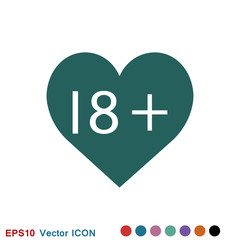 Erotic vector icon for adult only content, flat illustration