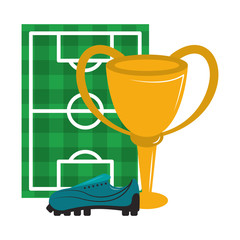 Soccer sport game cartoons isolated