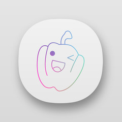 Bell pepper cute kawaii app character
