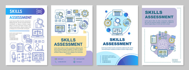 Skills assessment brochure template layout