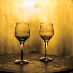 Wine Glasses at Dawn