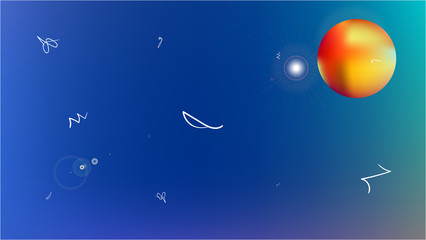 Fototapeta premium Plain abstract space fantasy new. 