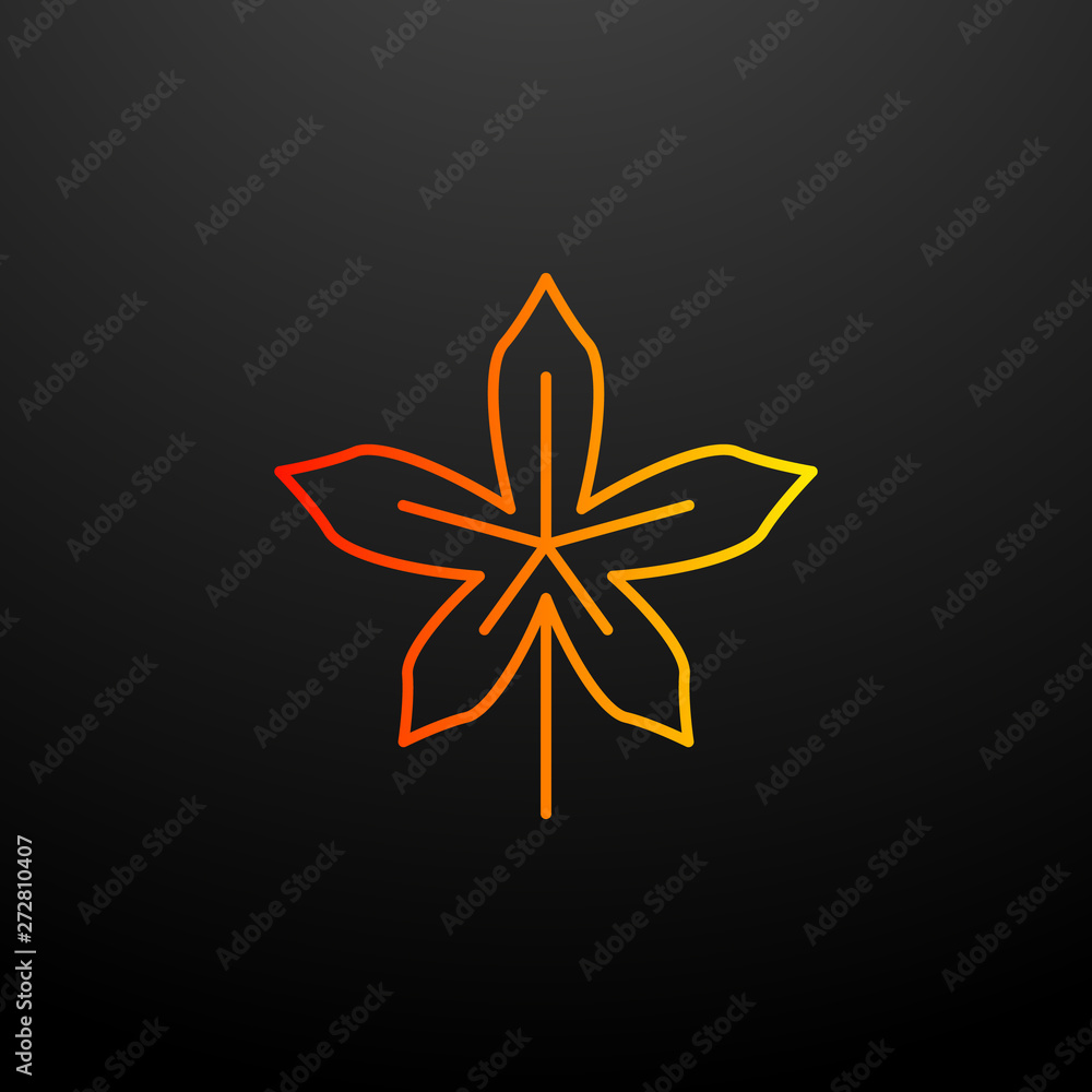 Poster leaf nolan icon. elements of autumn set. simple icon for websites, web design, mobile app, info grap