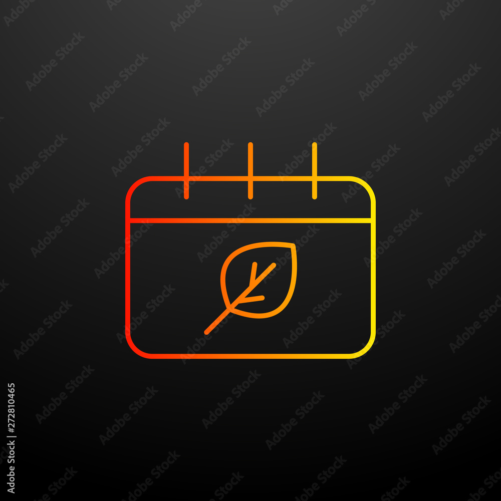 Poster calendar nolan icon. elements of autumn set. simple icon for websites, web design, mobile app, info 