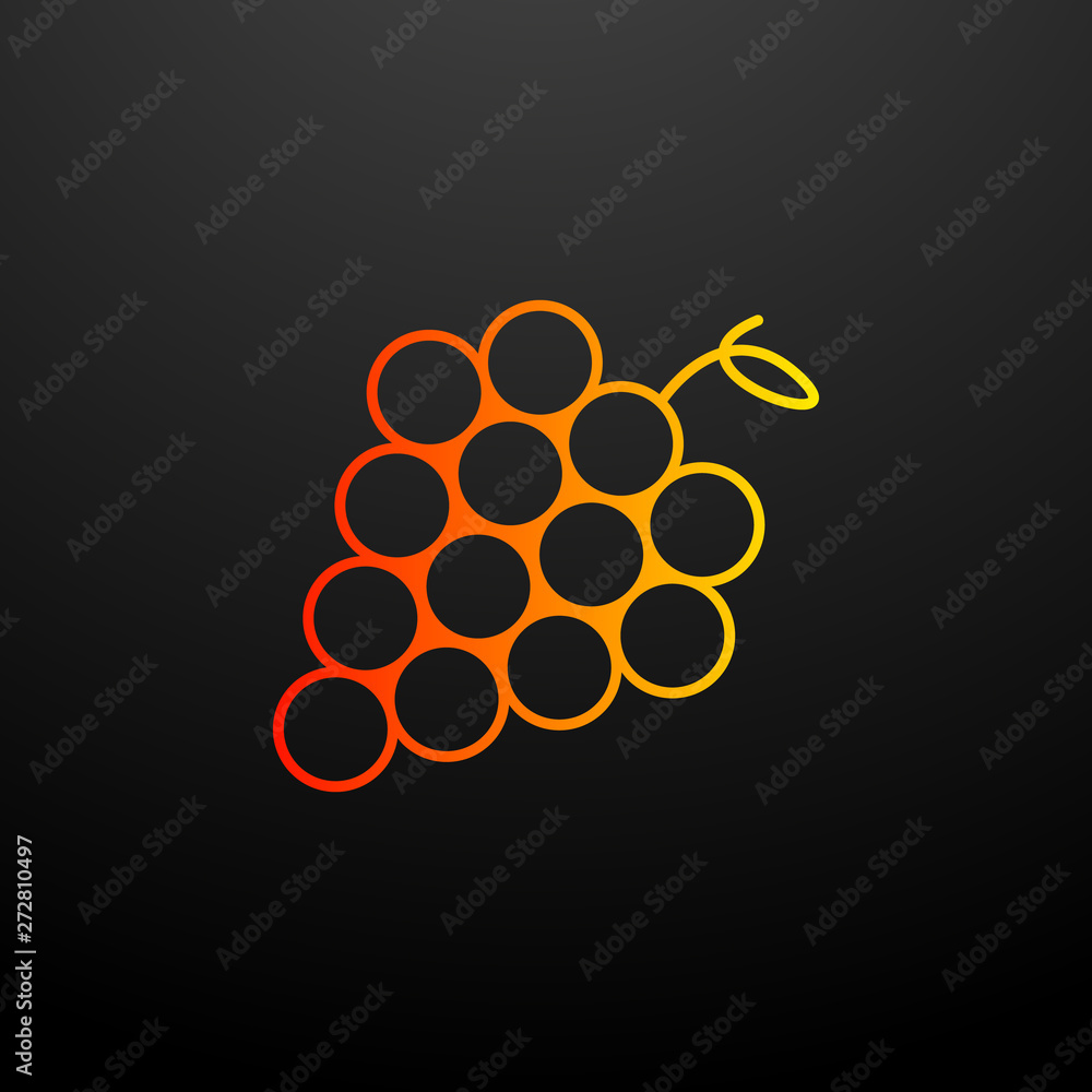 Aufkleber grapes nolan icon. elements of autumn set. simple icon for websites, web design, mobile app, info gr