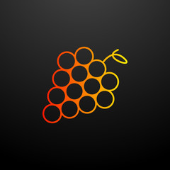 grapes nolan icon. Elements of autumn set. Simple icon for websites, web design, mobile app, info graphics