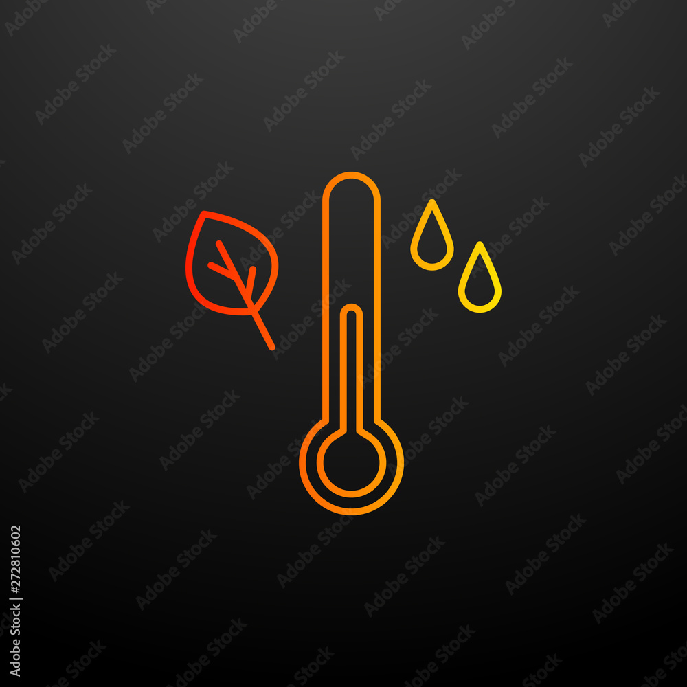Poster lowering temperature nolan icon. elements of autumn set. simple icon for websites, web design, mobil