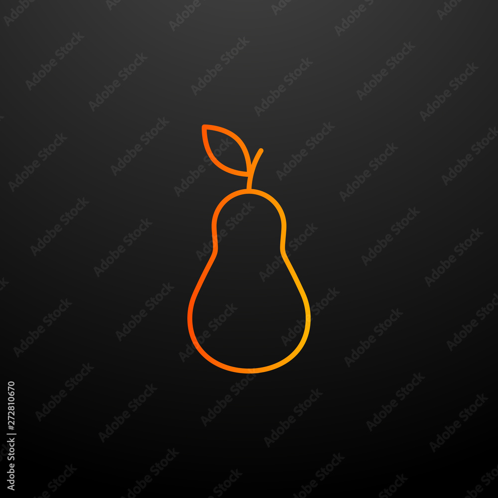 Poster pear nolan icon. elements of autumn set. simple icon for websites, web design, mobile app, info grap