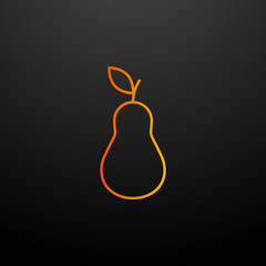 pear nolan icon. Elements of autumn set. Simple icon for websites, web design, mobile app, info graphics