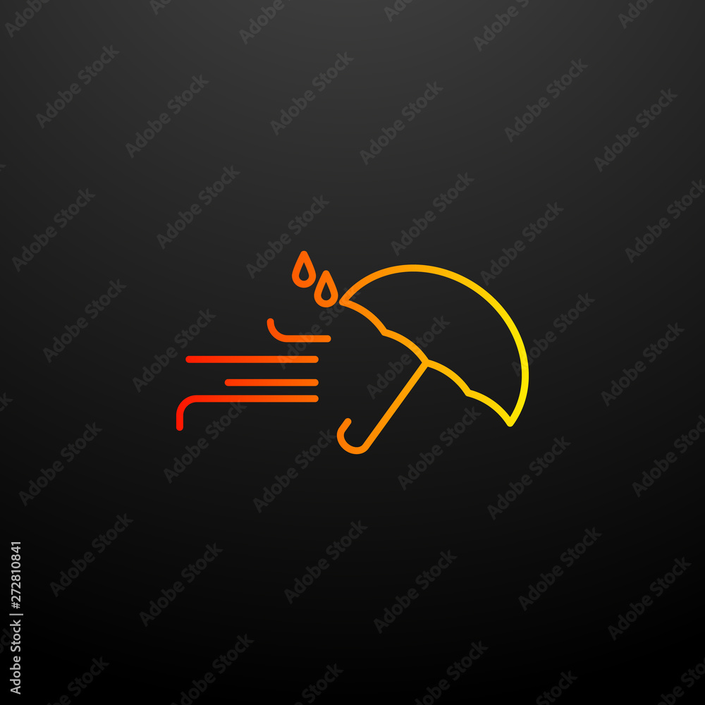 Poster wind nolan icon. elements of autumn set. simple icon for websites, web design, mobile app, info grap