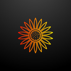 sunflower nolan icon. Elements of autumn set. Simple icon for websites, web design, mobile app, info graphics