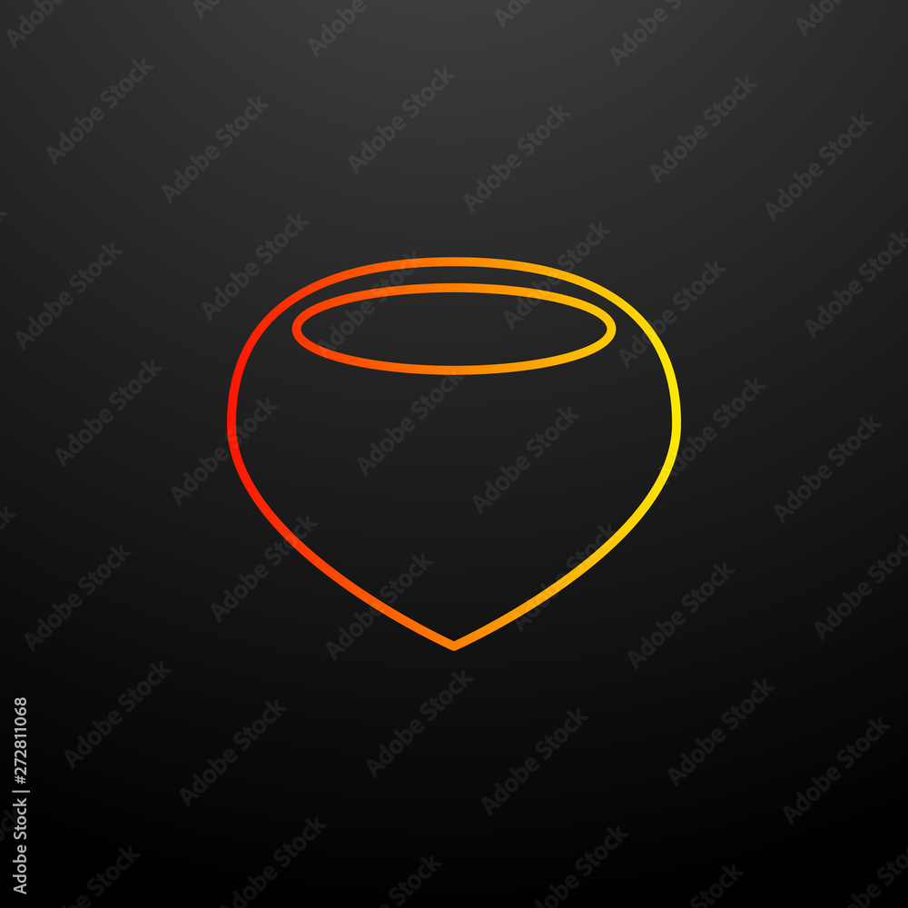 Poster chestnut nolan icon. elements of autumn set. simple icon for websites, web design, mobile app, info 
