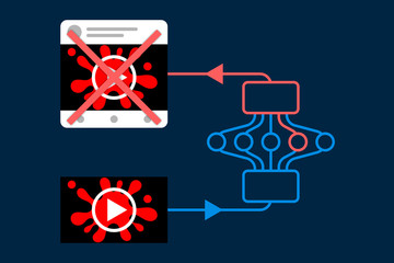 Manipulate live social media content illustration vector.