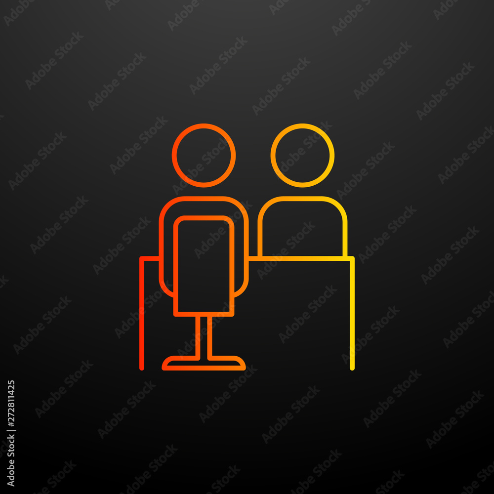 Poster customer acceptance nolan icon. elements of business organisation set. simple icon for websites, web