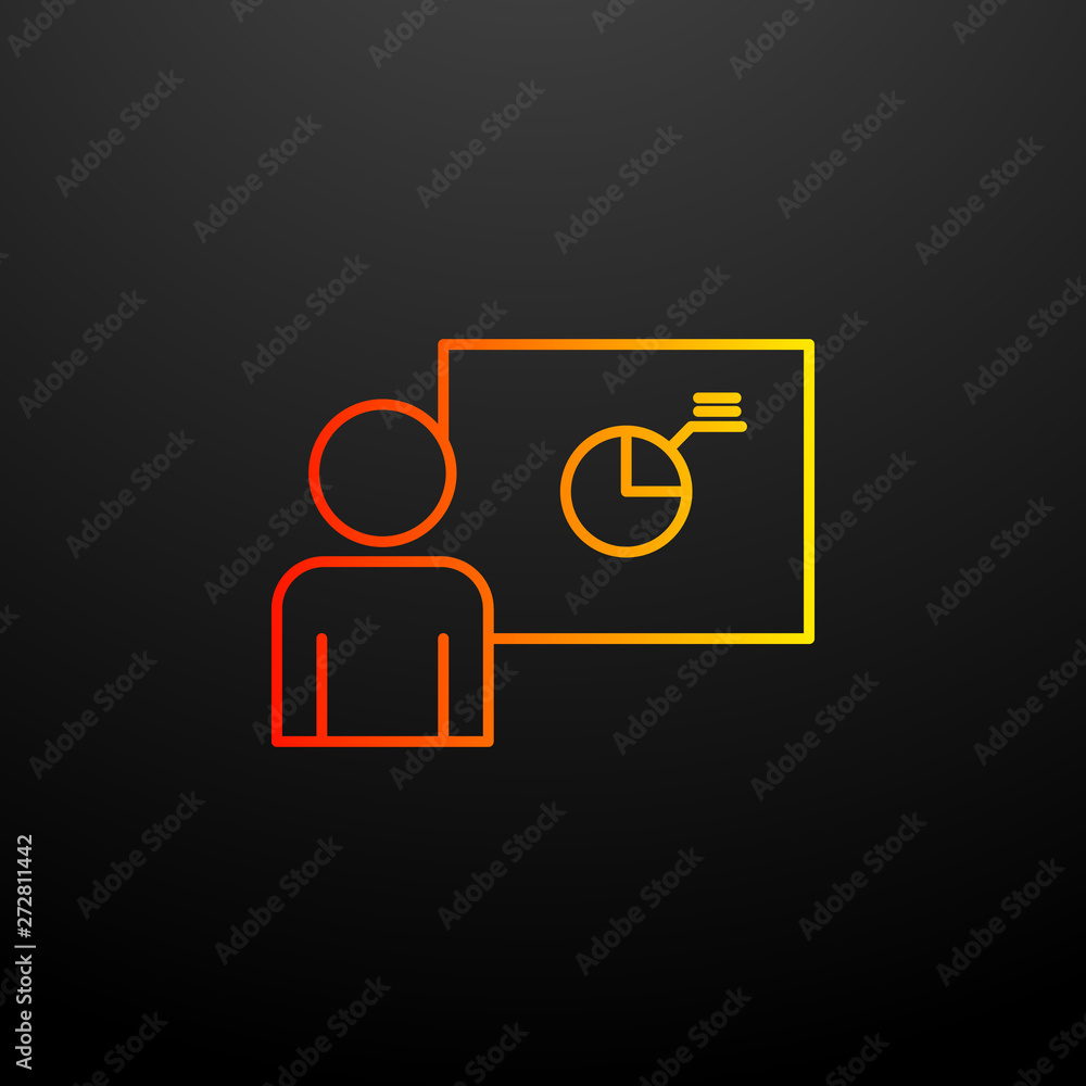 Poster chart presentation nolan icon. elements of business organisation set. simple icon for websites, web 