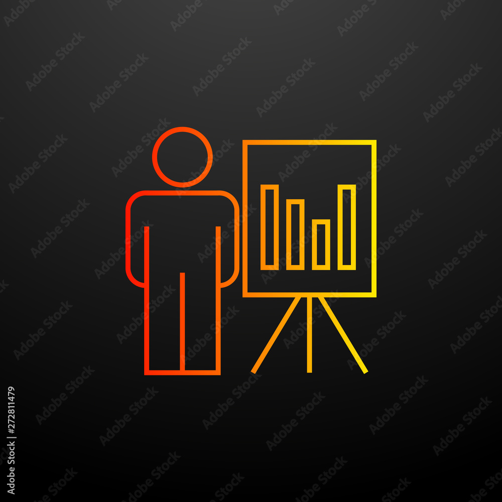 Aufkleber chart presentation nolan icon. elements of business organisation set. simple icon for websites, web 