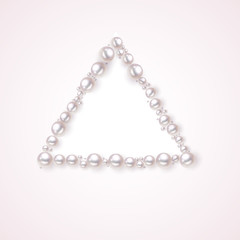 Vector fashion pearls border
