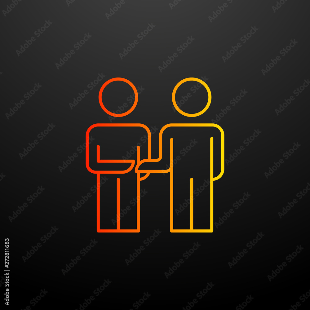 Poster cooperation of colleagues nolan icon. elements of business organisation set. simple icon for website